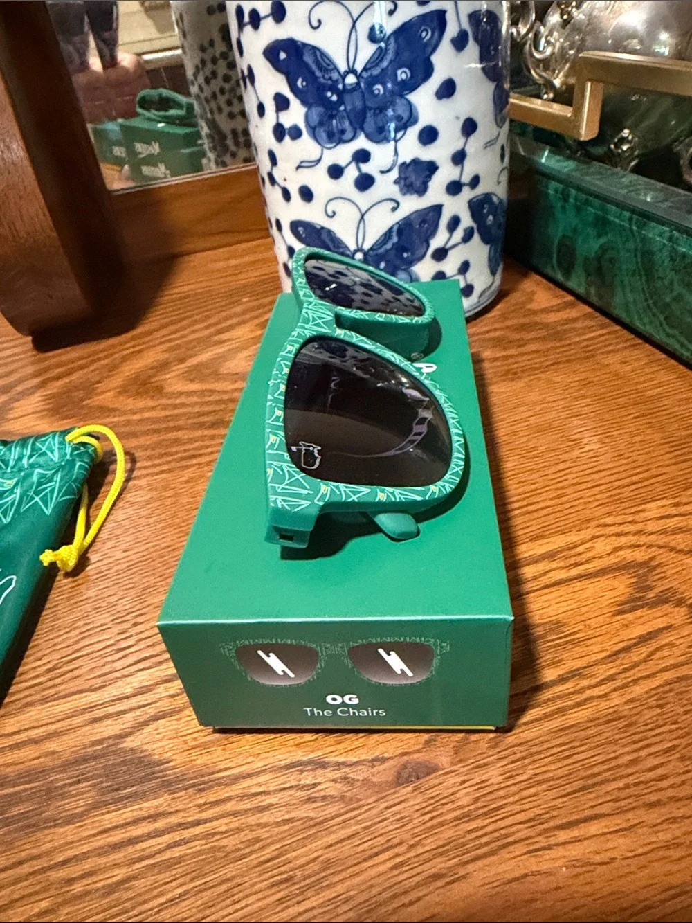 Masters Goodr Green Printed Frame Sunglasses for Men - Dark Lense